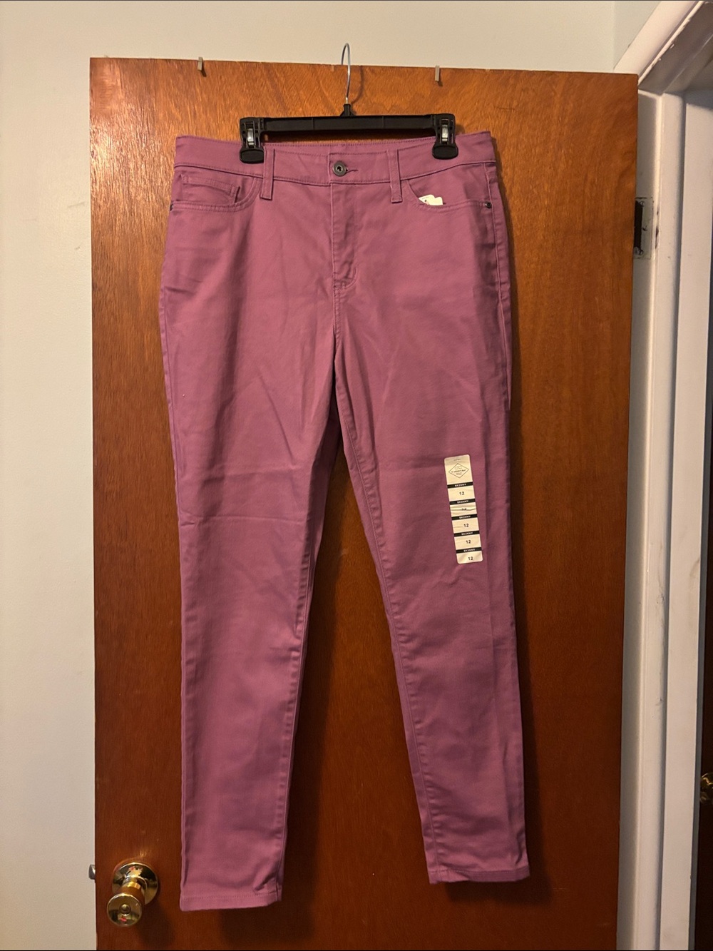 St. John's Bay Mauve Size 12 Skinny Jeans